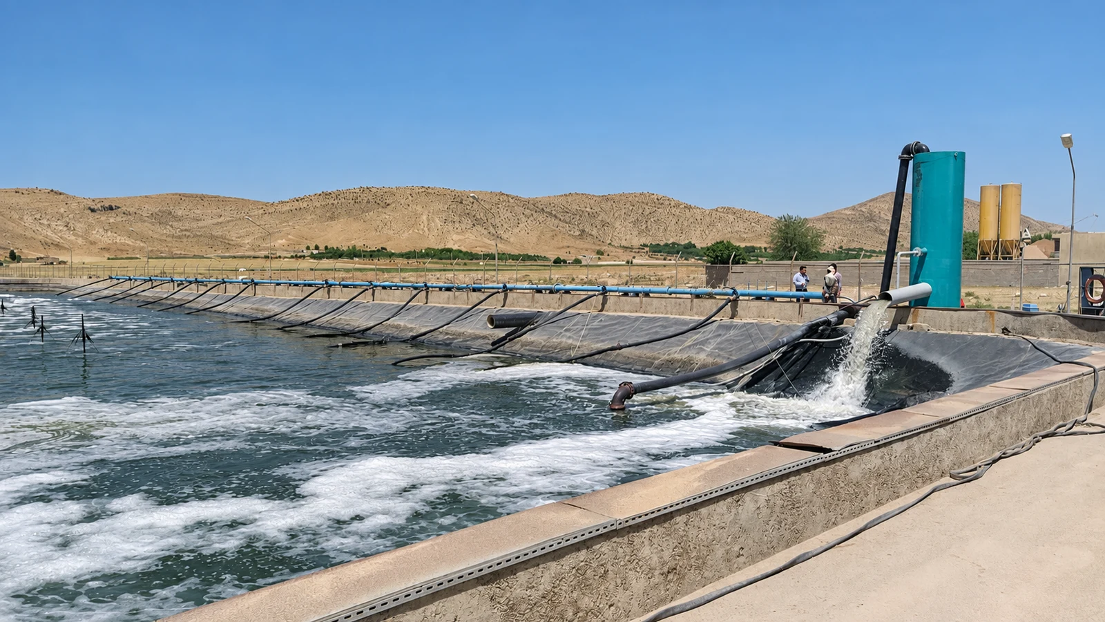 دستگاه و جریان خروجی در پروژه کوهاب؛ عکس با ویرایش ملایم هوش مصنوعی